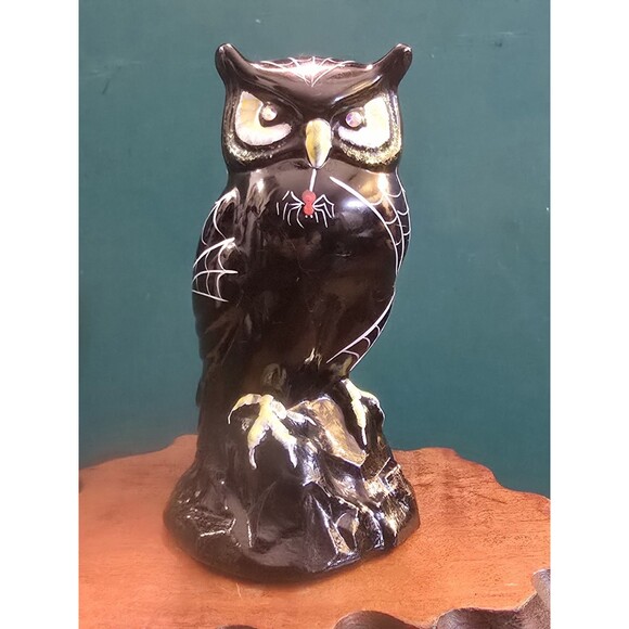 Fenton Art Glass "Webster" The Owl Halloween Figurine Hand Painted M. Young 2004 - Picture 2 of 7